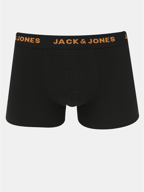 Jack & Jones Sada sedmi černých boxerek Jack & Jones Basic