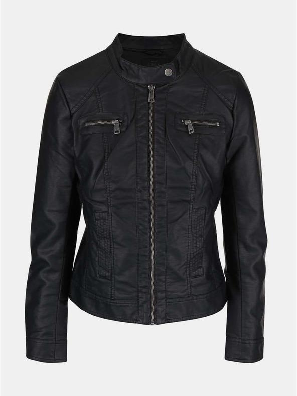 ONLY Černá dámská koženková bunda ONLY Bandit