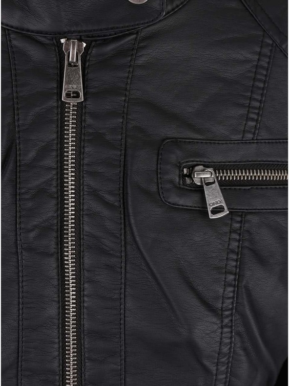 ONLY Černá dámská koženková bunda ONLY Bandit