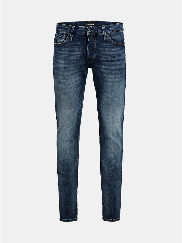 Jack & Jones Modré pánské skinny fit džíny Jack & Jones Glenn