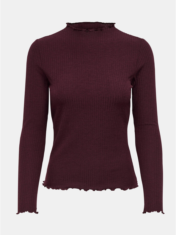 ONLY Vínové basic tričko ONLY Emma