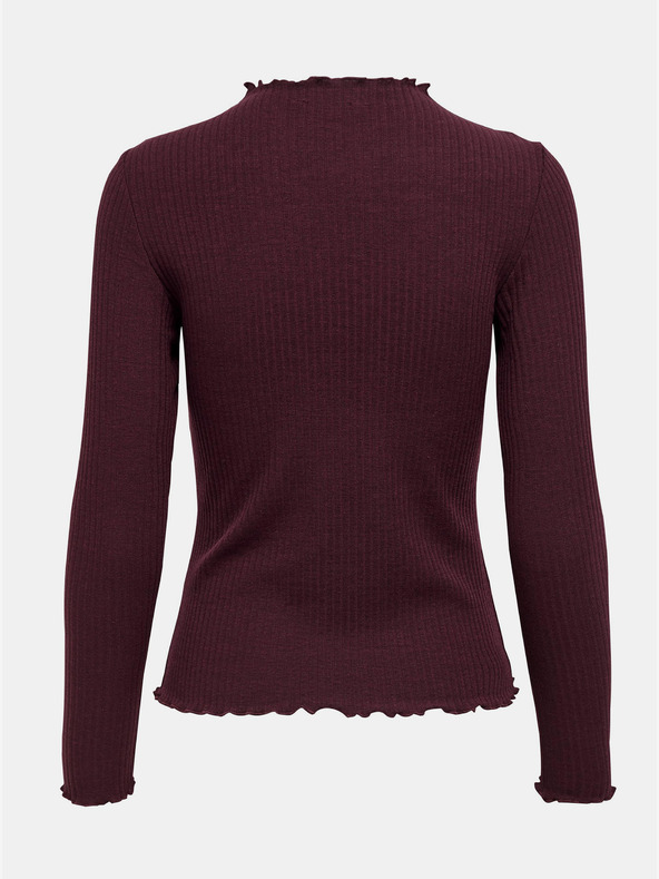 ONLY Vínové basic tričko ONLY Emma