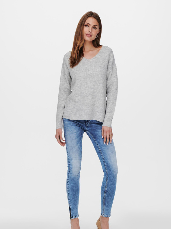 ONLY Světle šedý svetr ONLY Camilla