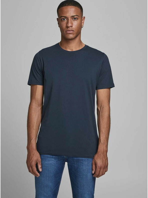 Jack & Jones Tmavě modré basic tričko Jack & Jones Organic