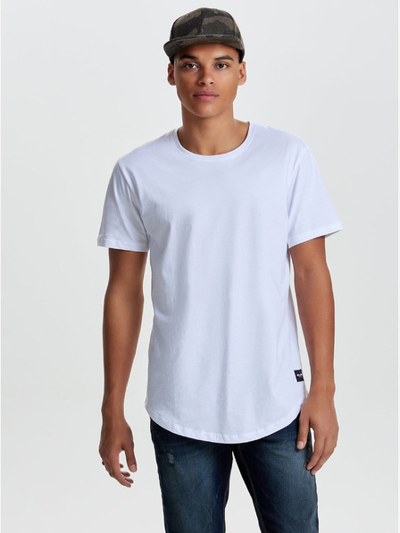 ONLY & SONS Bílé basic tričko  ONLY & SONS Matt