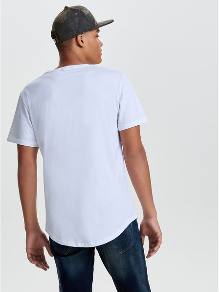 ONLY & SONS Bílé basic tričko  ONLY & SONS Matt