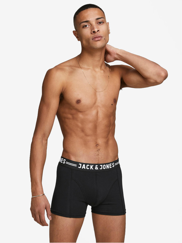 Jack & Jones Sada tří černých boxerek Jack & Jones Sense