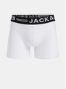 Jack & Jones Sada tří pánských bílých boxerek Jack & Jones Sense