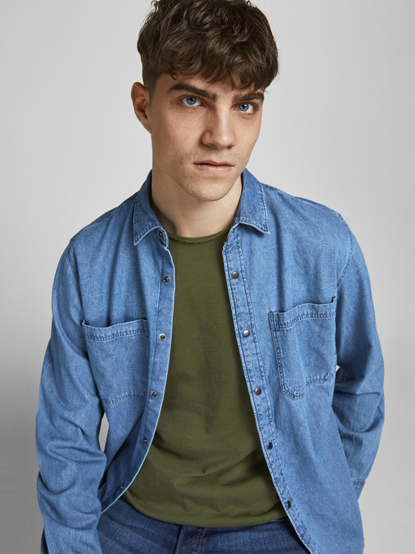 Jack & Jones Khaki basic tričko Jack & Jones Basher