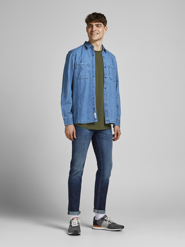 Jack & Jones Khaki basic tričko Jack & Jones Basher