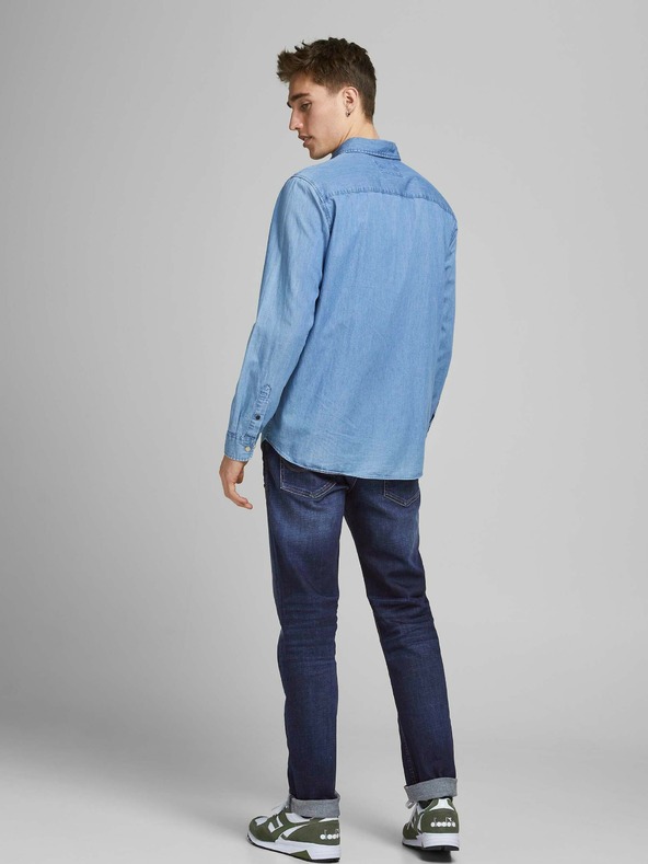 Jack & Jones Tmavě modré slim fit džíny Jack & Jones Clark