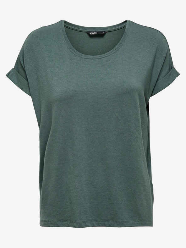 ONLY Tmavě zelené basic tričko ONLY Moster