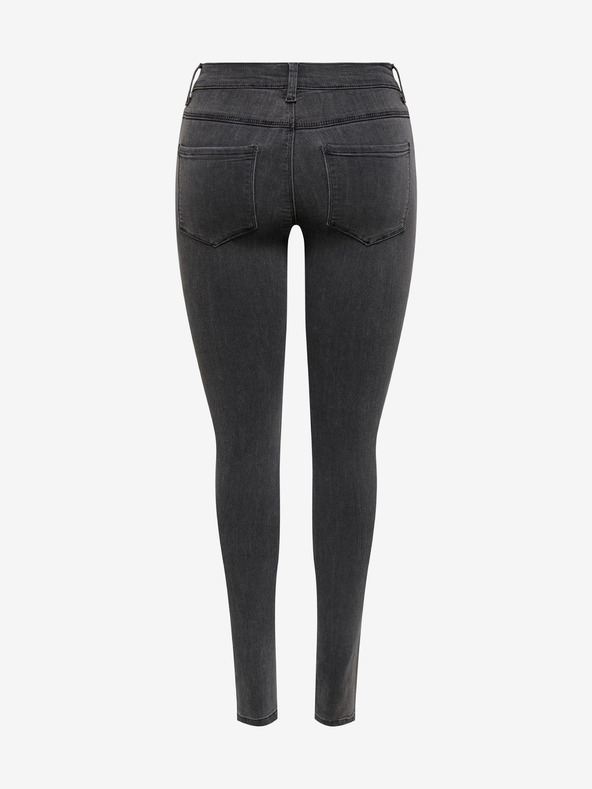 ONLY Tmavě šedé skinny fit džíny ONLY Rain Life