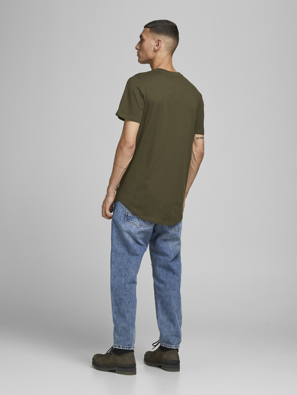 Jack & Jones Khaki pánské basic tričko Jack & Jones Noa