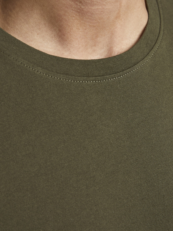 Jack & Jones Khaki pánské basic tričko Jack & Jones Noa