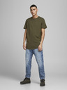 Jack & Jones Khaki pánské basic tričko Jack & Jones Noa