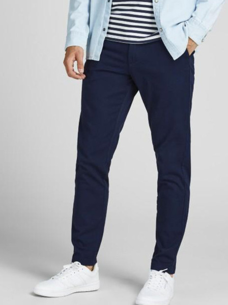 Jack & Jones Tmavě modré chino kalhoty Jack & Jones Marco