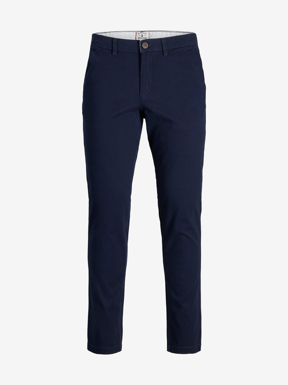 Jack & Jones Tmavě modré chino kalhoty Jack & Jones Marco