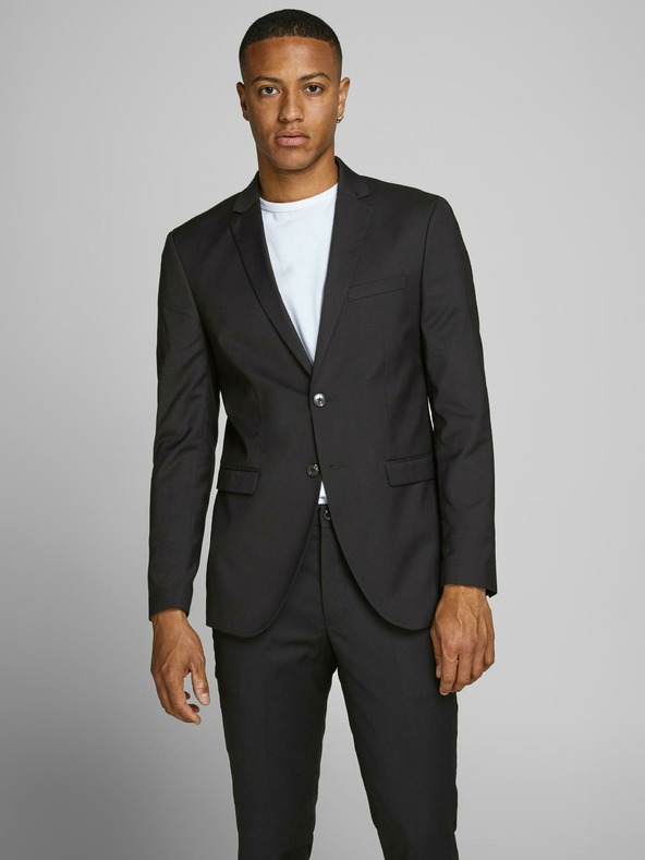 Jack & Jones Černé pánské sako Jack & Jones Franco