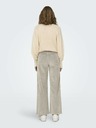 ONLY Béžové dámské široké manšestrové kalhoty ONLY Hope