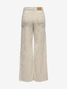 ONLY Béžové dámské široké manšestrové kalhoty ONLY Hope
