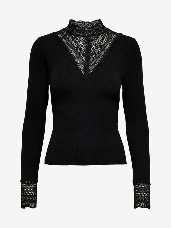 ONLY Černý top s krajkou ONLY Tilde