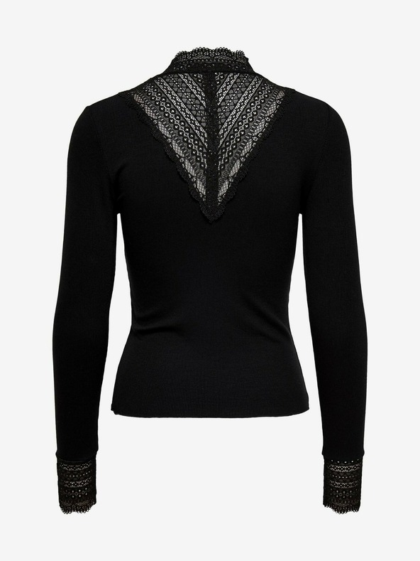 ONLY Černý top s krajkou ONLY Tilde