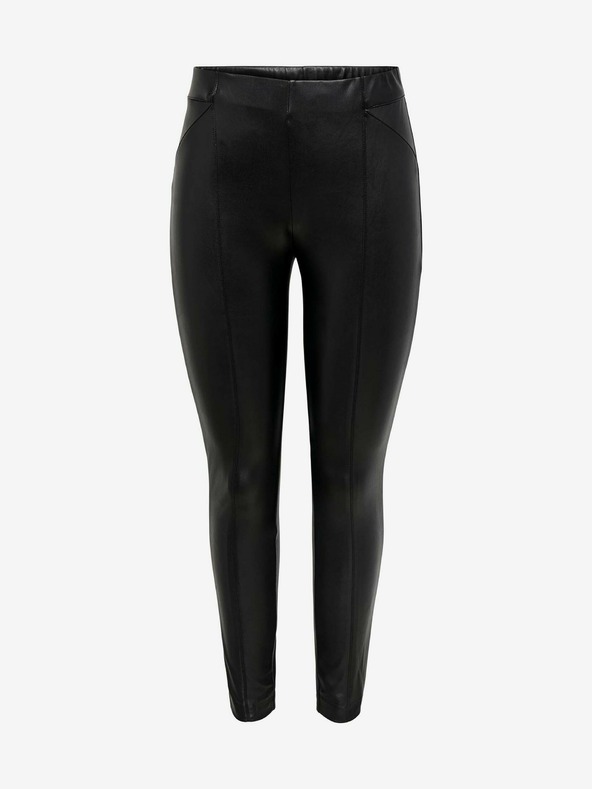 ONLY Černé koženkové legíny ONLY Jessie