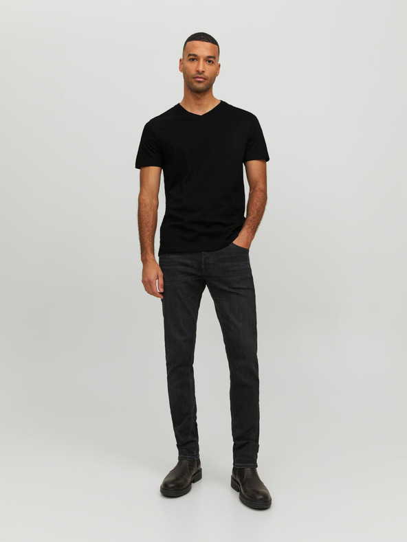 Jack & Jones Černé pánské basic tričko Jack & Jones