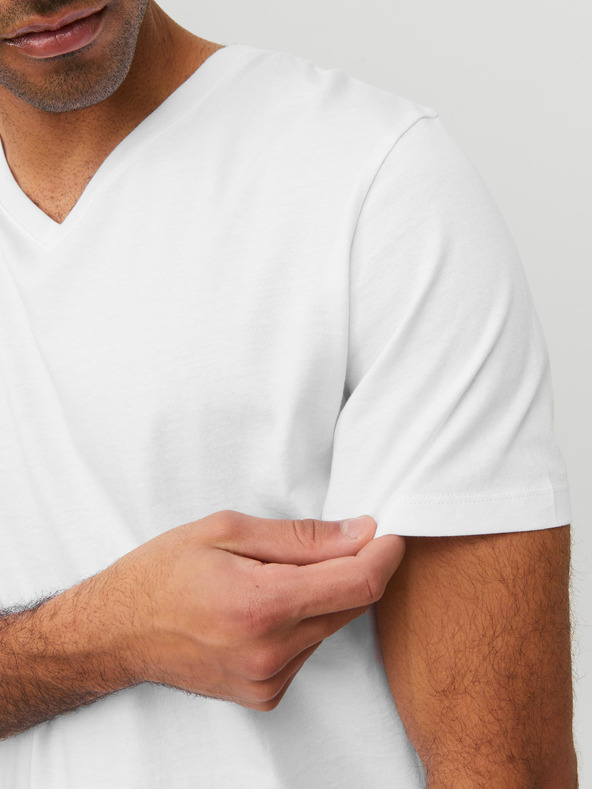 Jack & Jones Bílé pánské basic tričko Jack & Jones