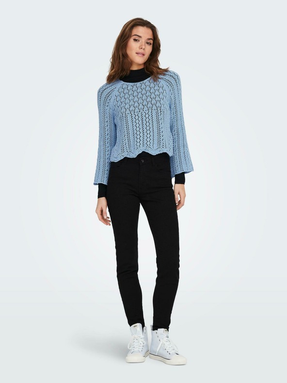 ONLY Modrý dámský cropped svetr ONLY Nola
