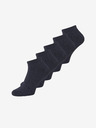 Jack & Jones Sada pěti párů tmavě modrých pánských ponožek Jack & Jones Dongo