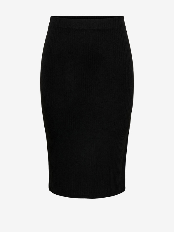 ONLY Černá dámská žebrovaná pouzdrová sukně ONLY Emma