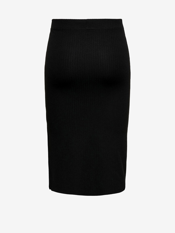 ONLY Černá dámská žebrovaná pouzdrová sukně ONLY Emma