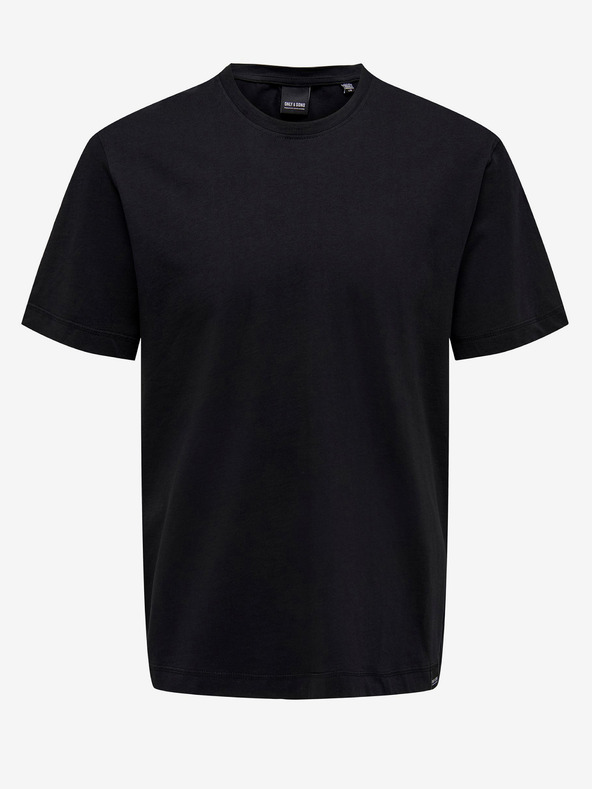 ONLY & SONS Černé pánské basic tričko ONLY & SONS Max Life
