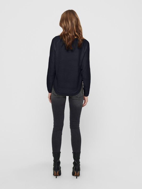ONLY Tmavě modrý žebrovaný lehký svetr ONLY Caviar