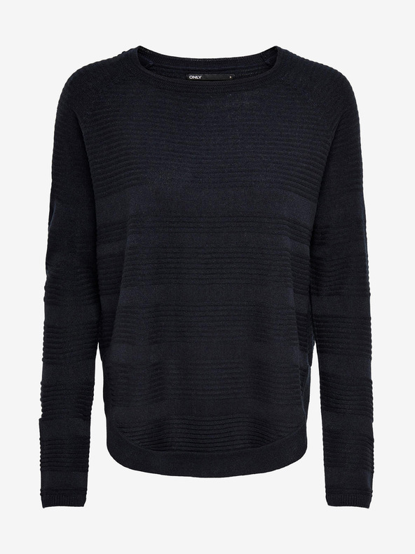 ONLY Tmavě modrý žebrovaný lehký svetr ONLY Caviar