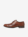 Jack & Jones Hnědé pánské kožené polobotky Jack & Jones Raymond