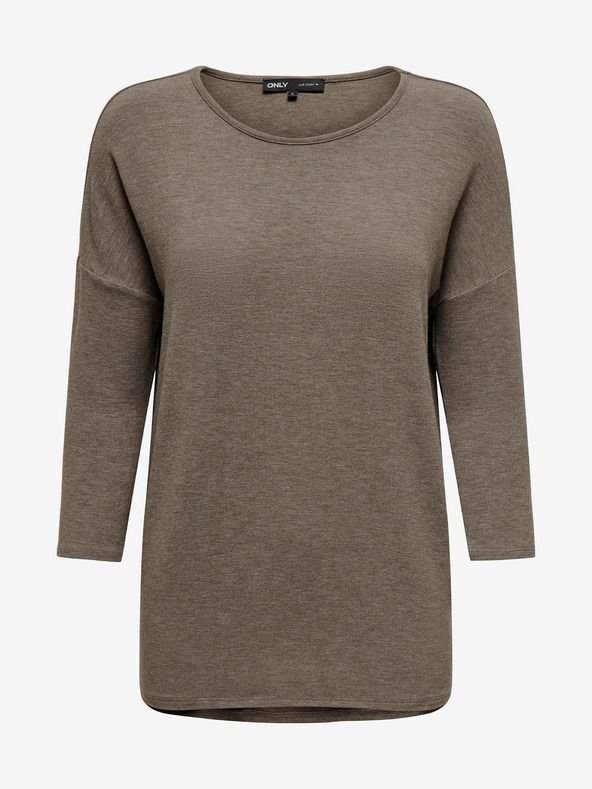 ONLY Hnědé dámské žíhané tričko ONLY Glamour