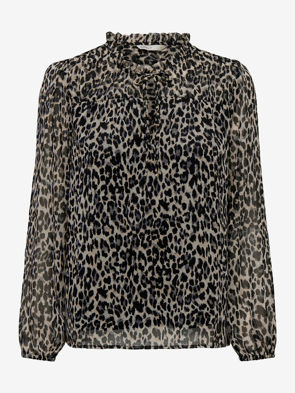 ONLY Béžovo-černá dámská vzorovaná halenka ONLY Ditsy