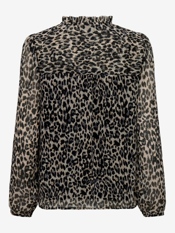 ONLY Béžovo-černá dámská vzorovaná halenka ONLY Ditsy