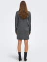 Jacqueline de Yong Šedé dámské žíhané svetrové šaty JDY Elanor