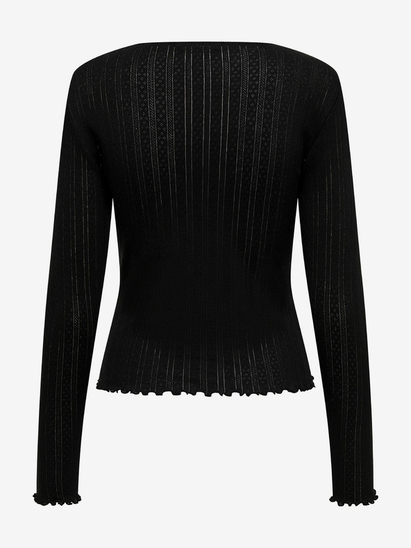 ONLY Černé dámské tričko s dlouhým rukávem ONLY Carlotta