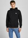 Jack & Jones Černá pánská mikina  na zip s kapucí Jack & Jones Air