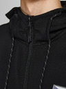 Jack & Jones Černá pánská mikina  na zip s kapucí Jack & Jones Air