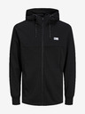 Jack & Jones Černá pánská mikina  na zip s kapucí Jack & Jones Air