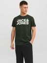 Jack & Jones Tmavě zelené pánské tričko Jack & Jones Corp