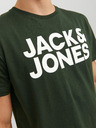 Jack & Jones Tmavě zelené pánské tričko Jack & Jones Corp