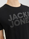 Jack & Jones Černé pánské tričko Jack & Jones Corp
