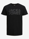 Jack & Jones Černé pánské tričko Jack & Jones Corp